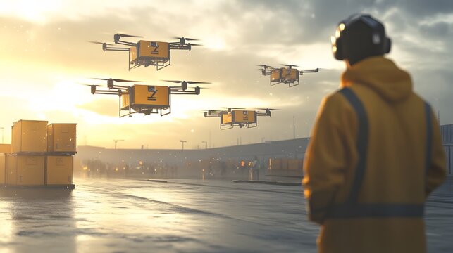 69. A drone delivery operator managing a fleet of delivery drones
