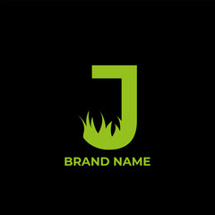 J green letter logo design