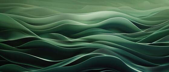 Obraz premium Abstract Green Wavy Pattern Background