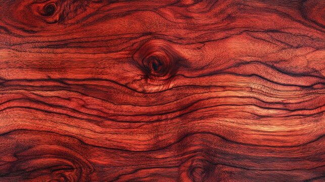 Richly polished cocobolo wood with warm, reddish tones, perfect for luxury furniture accents, luxury wood texture, classic warmth