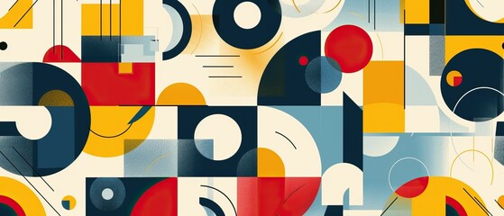 Abstract Geometric Art with Vibrant Colors