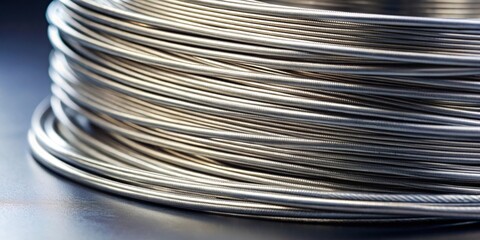 Steel wire coil closeup, steel, wire, coil, metal, industrial, machinery, closeup, macro, shiny, rolled