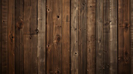 Naklejka premium Fondo de tablón de madera de color marrón oscuro, papel tapiz. Antiguo fondo de madera con textura oscura grunge, la superficie de la antigua textura de madera marrón, vista superior de paneles. 