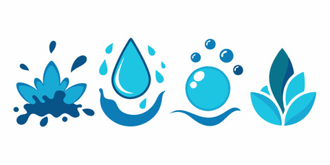 water splash, water design, water drop for design element