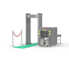 保安検査 レントゲン検査 手荷物検査 x線検査 Xray Machine Metal Detector 影付き 透過影 半透明影 透過PNG
