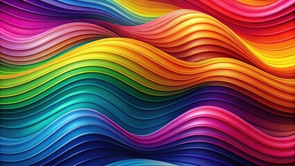 Obraz premium Abstract wavy pattern in vibrant hues , abstract, wavy, pattern, vibrant, colorful, design, background, texture, wave, artistic