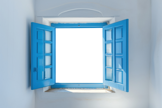 PNG blue window frame mockup, transparent design