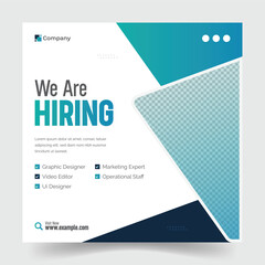 We are hiring social media post design template.