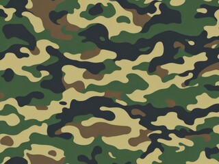 Fototapeta premium Summer camouflage, green color. Camouflage Texture (Background)