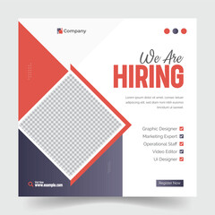 We are hiring social media post design template.