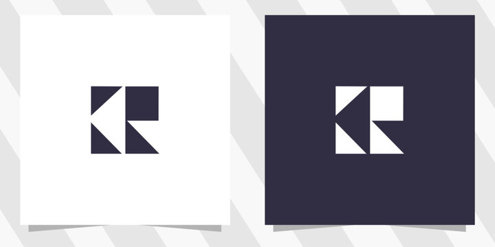 letter kr rk logo design vector