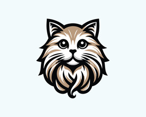 cat cartoon logo