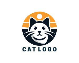 Cat logo design icon symbol vector illustration