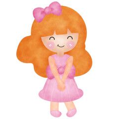 Cute little girl .