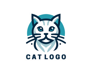 Cat logo design icon symbol vector illustration
