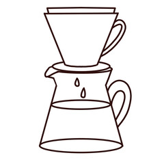 シンプル　ドリップコーヒーのイラスト