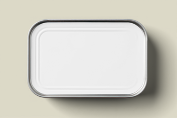 Flat tin png, transprent mockup