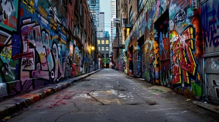 Obraz premium Urban Art Alleyway