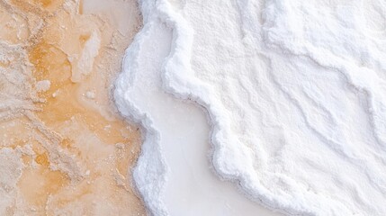 Obraz premium Aerial view of salt works at Useless Loop, presenting an abstract industrial panorama.