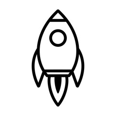 Rocket icon with simple and modern design