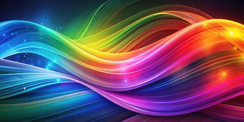 Obraz premium Abstract colorful background with dynamic waves , vibrant, abstract, colorful, background, waves, flowing, movement, energy