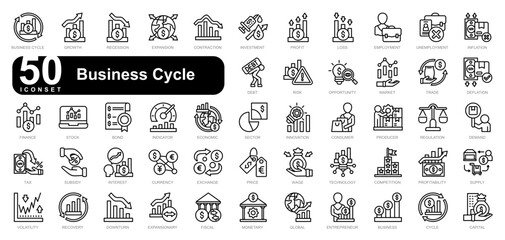 Business cycle iconset