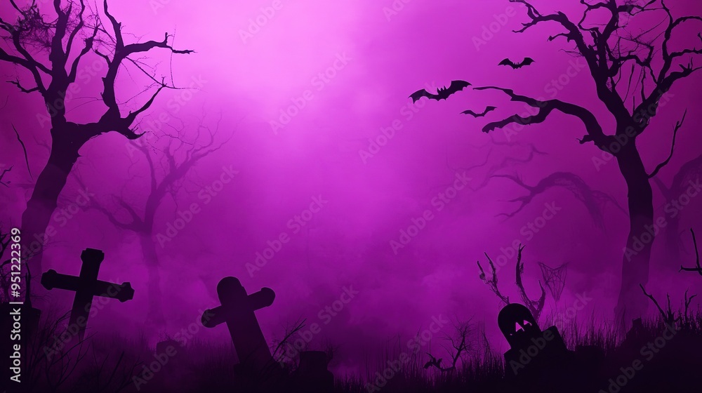 Sticker Simple purple background for a Halloween Background 