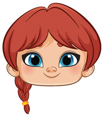 Smiling Girl with Red Hair