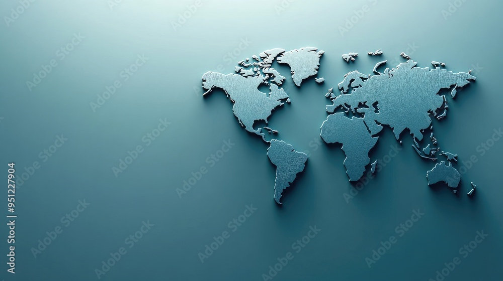 Poster a minimalistic travel background featuring a simple world map outline. ample copy space available.