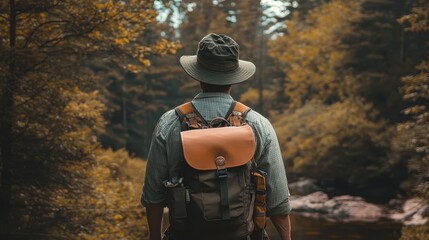 Autumn Adventure: A Hiker's Journey Through the Vibrant Forest