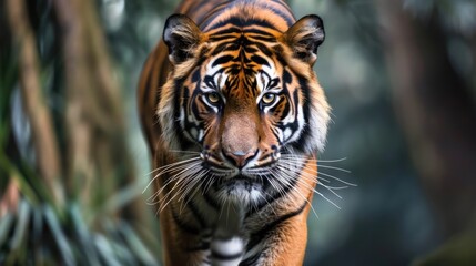 Fototapeta premium Tiger Close-up: Wild and Powerful