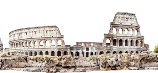 PNG Ancient Roman Colosseum ruins.