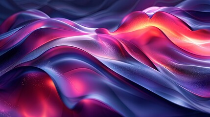 Obraz premium Fluid 3D geometric shape for poster design. Black abstract form and colorful lines in glass morphism style. Vector template design