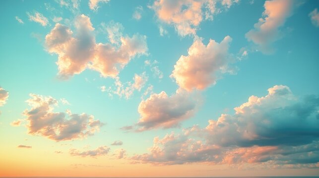 A peaceful evening sky with transparent clouds barely visible as they drift across the fading light.