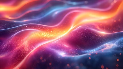 Fototapeta premium Swirly Neon Background with Dynamic Waves