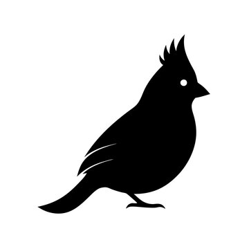 recommend clip art: vector cardinal silhouette on white background