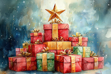 Delightful Parcels of Joy: A Celebration of Gift-Giving Elegance - Generative AI