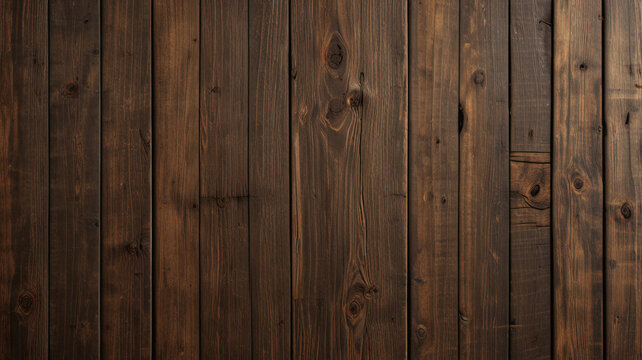 Fond de planche de bois marron fonc&eacute;, papier peint. Vieux fond en bois textur&eacute; fonc&eacute; grunge, la surface de la vieille texture de bois brun, vue de dessus lambris en bois de pin brun.	
