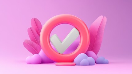 Obraz premium Gorgeous 3D render icon with modern textures, perfect for conveying a Do Not Disturb message in a playful way.