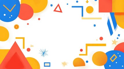Bright and fun abstract shapes create a modern, playful backdrop perfect for creative projects and designs.