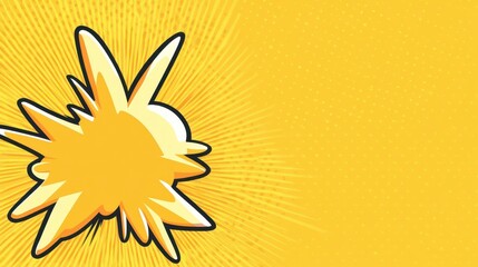 Obraz premium Eyecatching pop art backdrop features bright yellow hues and a retro comic style, perfect for modern design projects.