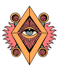 trippy shape illustration design