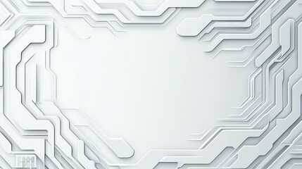 Obraz premium Sleek white and grey backgrounds blend technology with modern architecture for a stunning web layout and eyecatching posters.