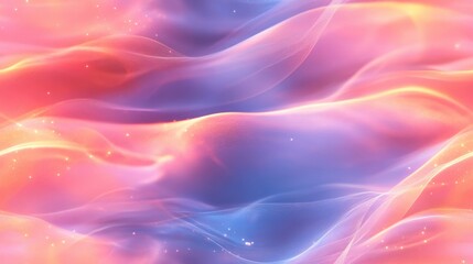 Obraz premium Abstract blurred colorful gradient background with soft light waves and smooth fluid shapes in pinks and blues.