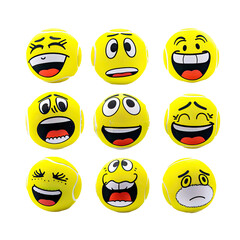 Emoji And Emoticon Transparent Backgrounds, Generative AI