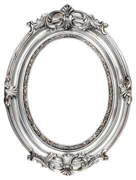 PNG Elegant vintage ornate oval mirror