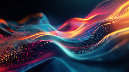 Fototapeta premium Abstract colorful data flowing as a wallpaper background illustration