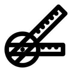 goniometer, goniometry, angle, measurement, laboratory outline icon