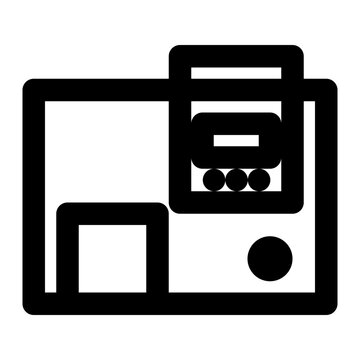 spectrometer, spectrophotometer, spectrograph, spectroscope, laboratory outline icon