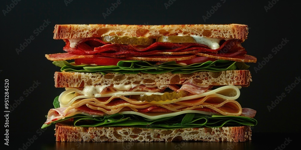 Poster Genuine Culinary Treat: The Traditional Club Sandwich